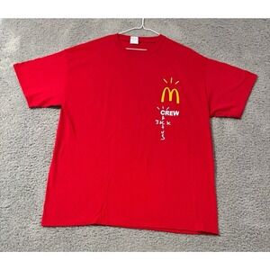 Men's Travis Scott Cactus Jack XL McDonalds Crew T-Shirt Adult In Hand AUTHENTIC